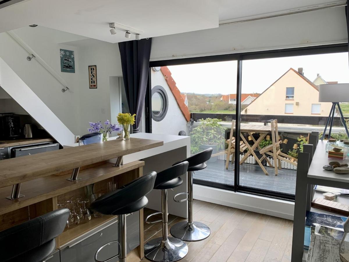 Duplex Avec Jacuzzi Vue Imprenable Sur La Baie De Wissant Apartamento Exterior foto